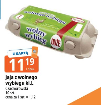 Jaja z wolnego wybiegu kl.L Czachorowski promocja w Leclerc