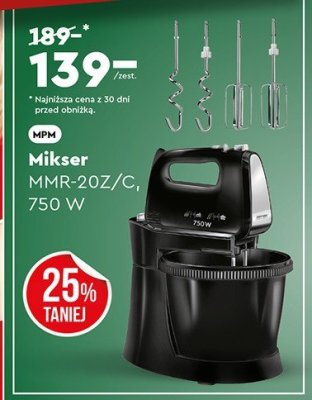 Mikser MPH MMR-20Z/C 750 W promocja w Biedronka
