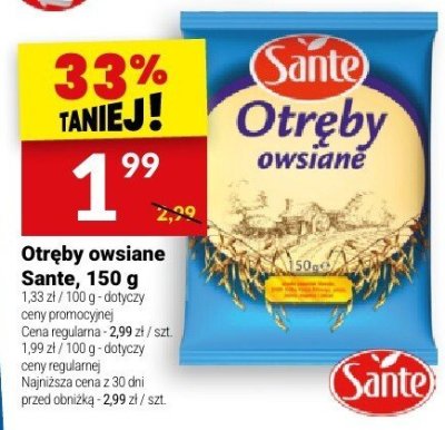 Otręby owsiane Sante 150g promocja w Twój Market
