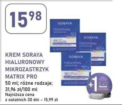 Krem SORAYA HIALURONOWY MIKROZASTRZYK MATRIX PRO promocja w Stokrotka