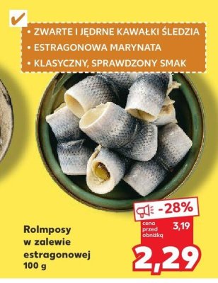 Rolmopsy w zalewie estragonowej promocja w Kaufland