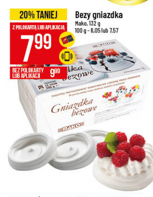 Bezy gniazdka Mako cukiernia promocja