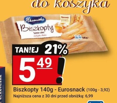 Biszkopty 140g - Eurosnack promocja w Hitpol