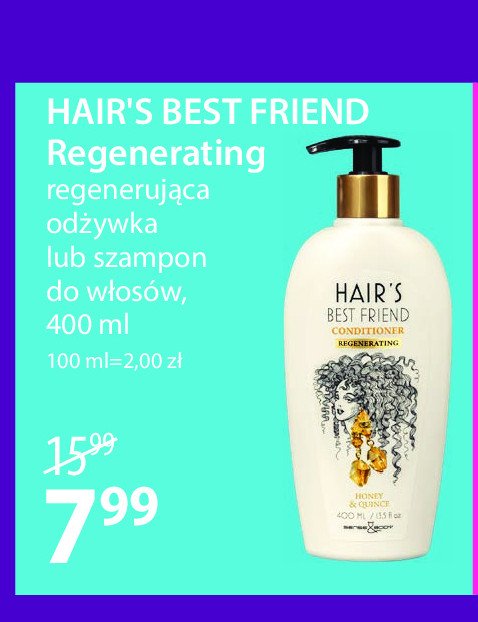 Szampon do włosów regenerujący Hair's best friend promocja