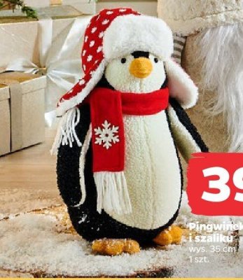 Pingwin w czapce i szaliku promocja w Netto