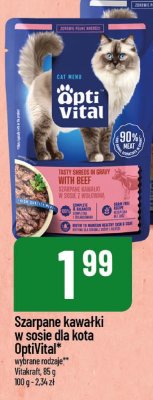 Szarpane kawałki w sosie dla kota OptiVital wybrane rodzaje Vitakraft promocja w POLOmarket