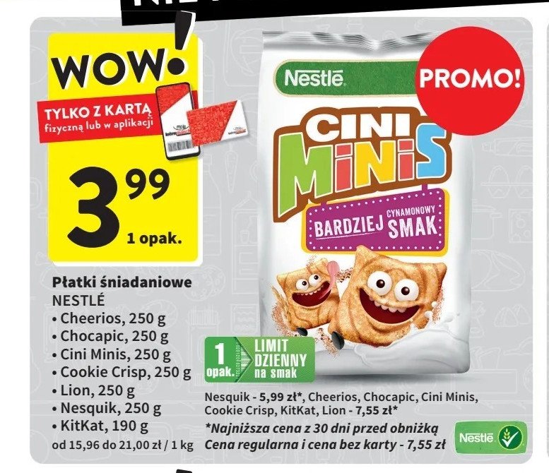 Płatki śniadaniowe Cookie crisp promocja w Intermarche