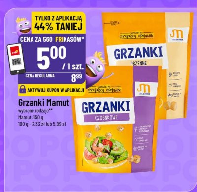 Grzanki Mamut wybrane rodzaje promocja w POLOmarket