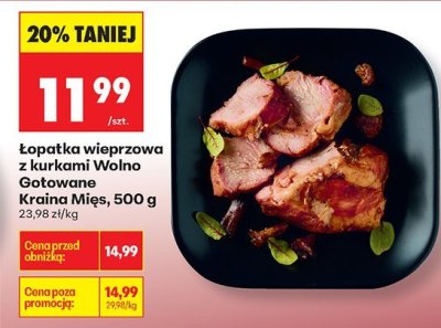 Łopatka wieprzowa z kurkami Wolno Gotowane Kraina Mięs promocja w Biedronka