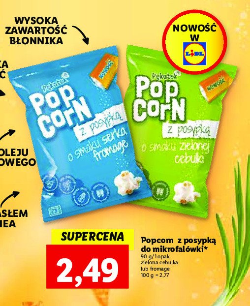 Popcorn z posypką o smaku zielonej cebulki POPCORN PĘKATEK promocja