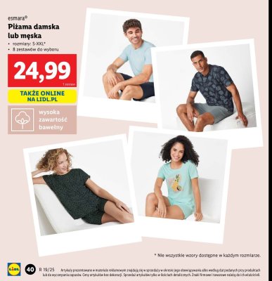 Piżama męska s-xxl Esmara promocja