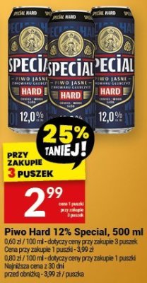 Piwo Hard 12% Special, 500 ml promocja w Twój Market