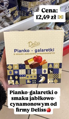 Pianko-galaretki Deliss o smaku jabłkowo-cynamonowym promocja w Dino