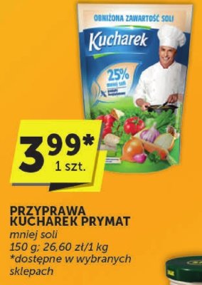Przyprawa Kucharek Prymat mniej soli 150 g promocja w Groszek