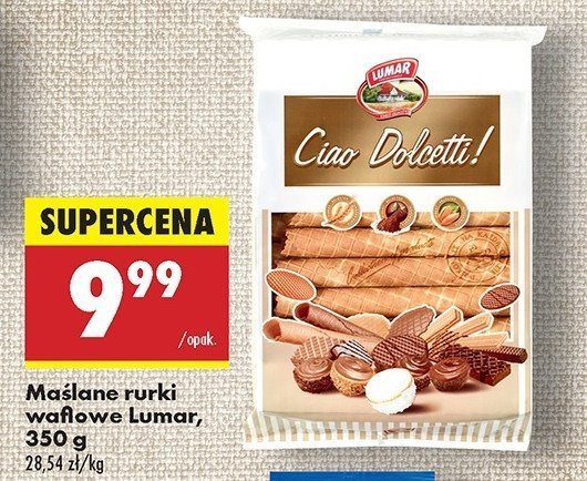 Rurki maślane waflowe Lumar promocja
