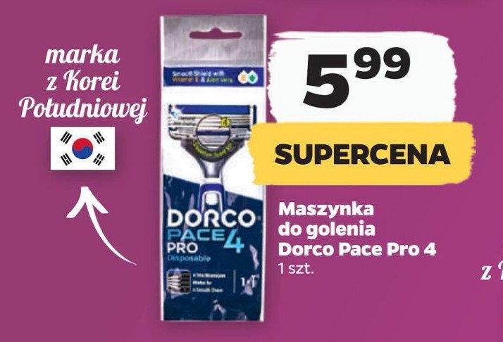 Maszynka do golenia DORCO PACE 4 promocja