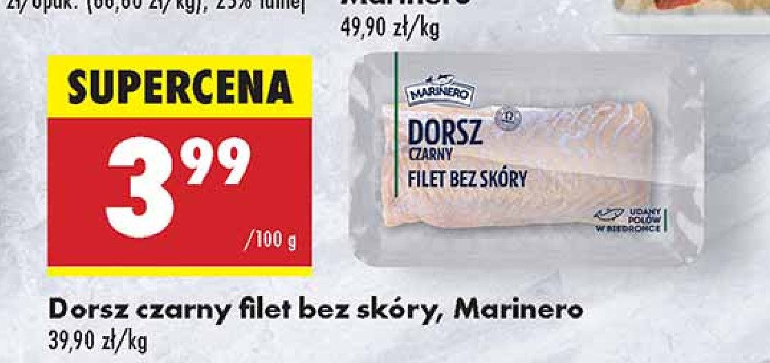 Dorsz czarny filet bez sk贸ry Marinero promocja