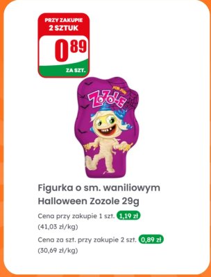 Figurka o smaku waniliowym Halloween Zozole promocja w Dino