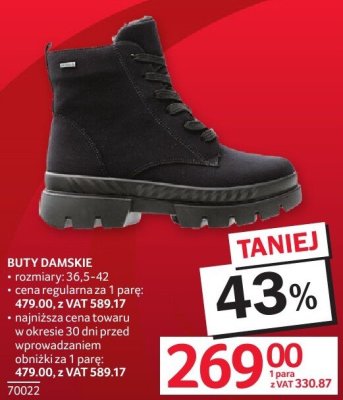 Botki damskie promocja w Selgros