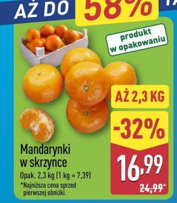Mandarynki w skrzynce 2,3 kg promocja w Aldi