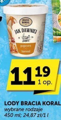 Lody bracia Koral wybrane rodzaje promocja w Groszek