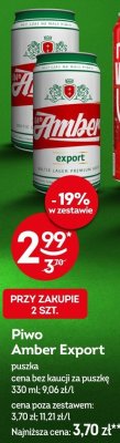 Piwo Amber Export promocja w Żabka