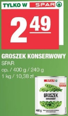 Groszek konserwowy SPAR promocja w SPAR