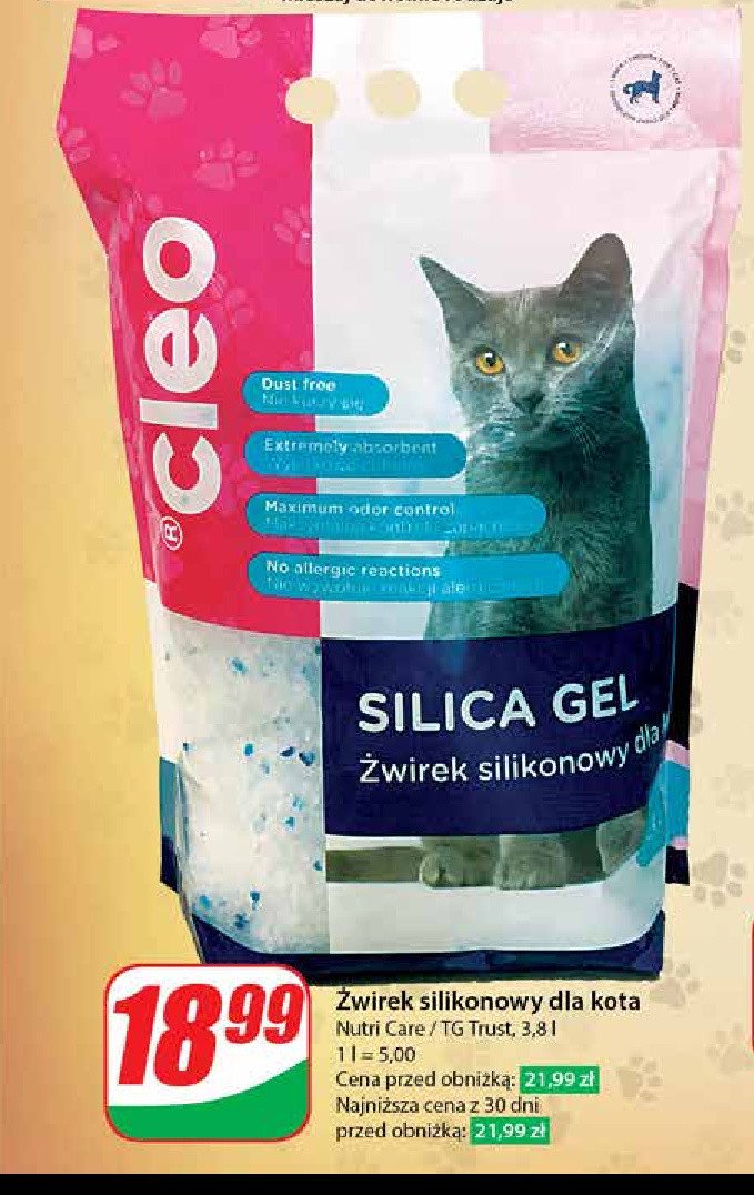 Żwirek silikonowy dla kota Cleo promocja