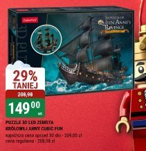 Puzzle 3D LED Statek Królowej Anny Cubic Fun promocja w bi1