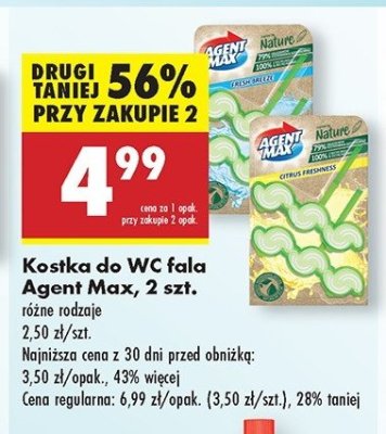 Kostka do wc fresh breeze Agent max inspired by nature promocja