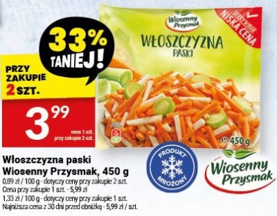 Włoszczyzna paski Wiosenny Przysmak promocja w Twój Market