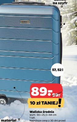 Walizka średnia promocja w Netto