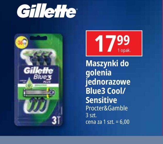 Maszynka do golenia Gillette blue 3 cool promocja