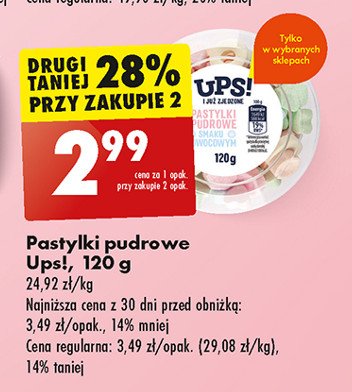 Pastylki pudrowe Ups! promocja