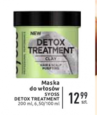 Maska do włosów detoksykująco-oczyszczająca Syoss detox treatment clay promocja