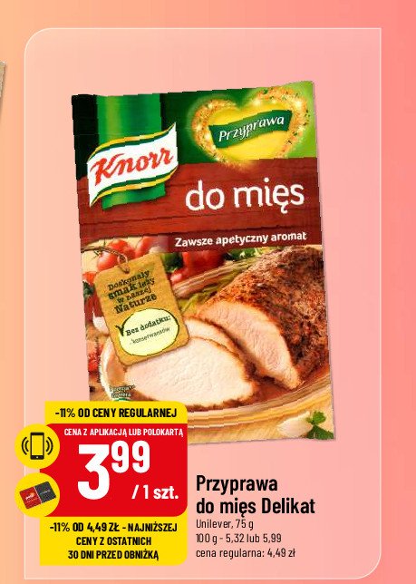 Do mięs Knorr przyprawa promocja