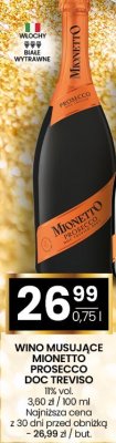 Wino musujące Mionetto Prosecco DOC Treviso 11% vol. 0,75l promocja w Twój Market