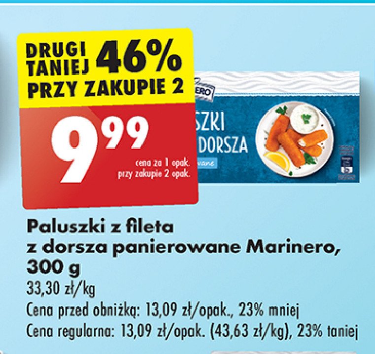 Paluszki z fileta z dorsza panierowane Marinero promocja