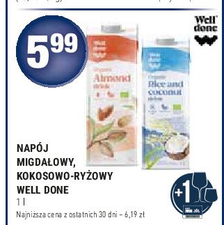 Nap贸j kokosowo-ry偶owy Well done promocja