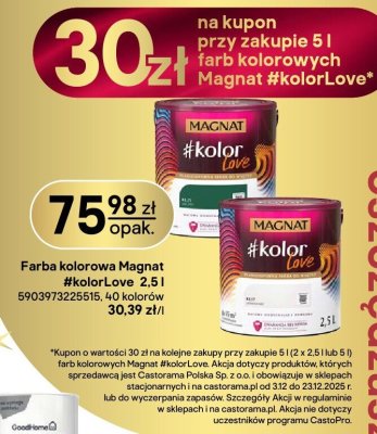 Farba kolorowa Magnat #kolorLove 2,5 l promocja w Castorama