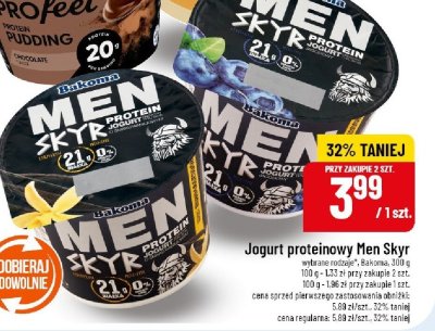 Jogurt proteinowy Men Skyr wybrane rodzaje Bakoma promocja w POLOmarket