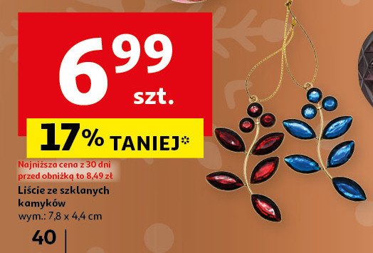 Liście ze szklanych kamyków Actuel promocja w Auchan