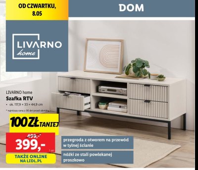 Szafka rtv 117.9 x 33 x 44.9 cm LIVARNO HOME promocja