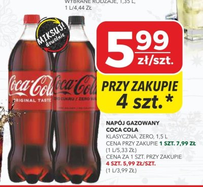 Napój gazowany Coca Cola Zero promocja w Top Market
