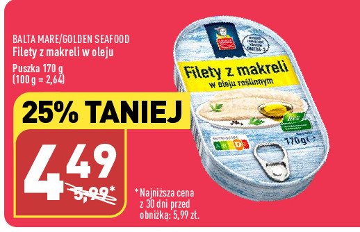Filety z makreli w oleju Balta mare promocja