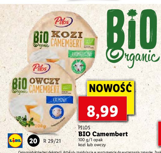 Ser kozi camembert aromatyczny Pilos promocja
