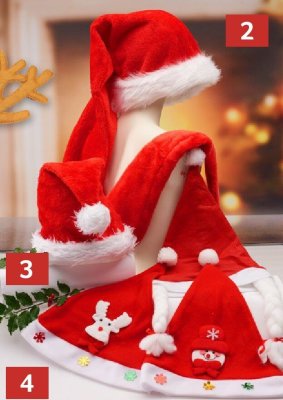 Czapka Mikołaja różne wzory promocja w Selgros