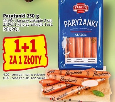 Parówki Paryżanki Classic 250 g promocja w Prim Market
