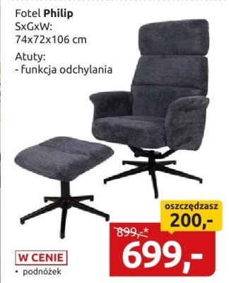 Fotel Philip promocja w Black Red White