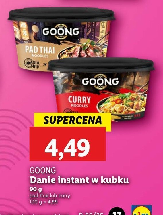 Makaron curry z sosem Goong promocja w Lidl